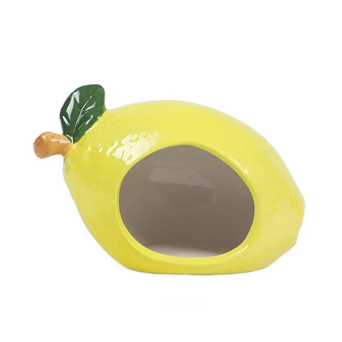 Ceramic Hamster Hideaway House - Lemon