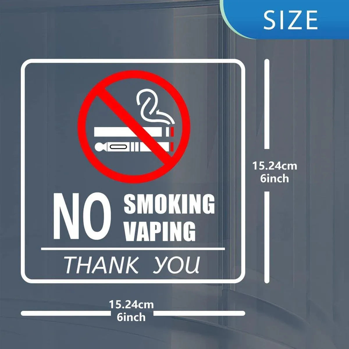 10pcs No Smoking Sign Waterproof Removable Sticker Label Warning Notice Decals — product photo 3
