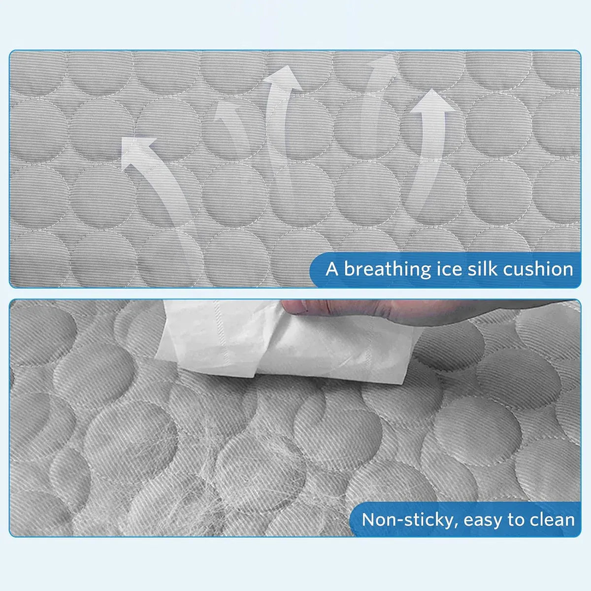 Breathable Grey Pet Sleeping & Cooling Mat - Extra Small, 40 × 30 cm
