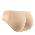 Beige Seamless Padded Butt Lifter Briefs Hip Enhancer Underwear for Women - XL ( Hipline:92-96cm )