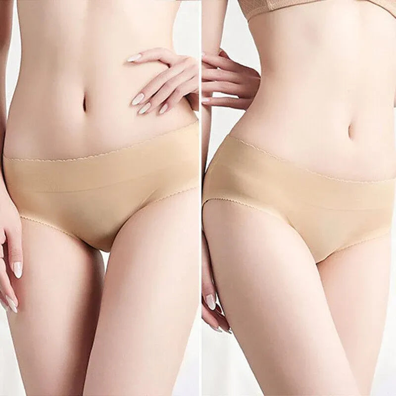 Beige Seamless Padded Butt Lifter Briefs Hip Enhancer Underwear for Women - XL ( Hipline:92-96cm )