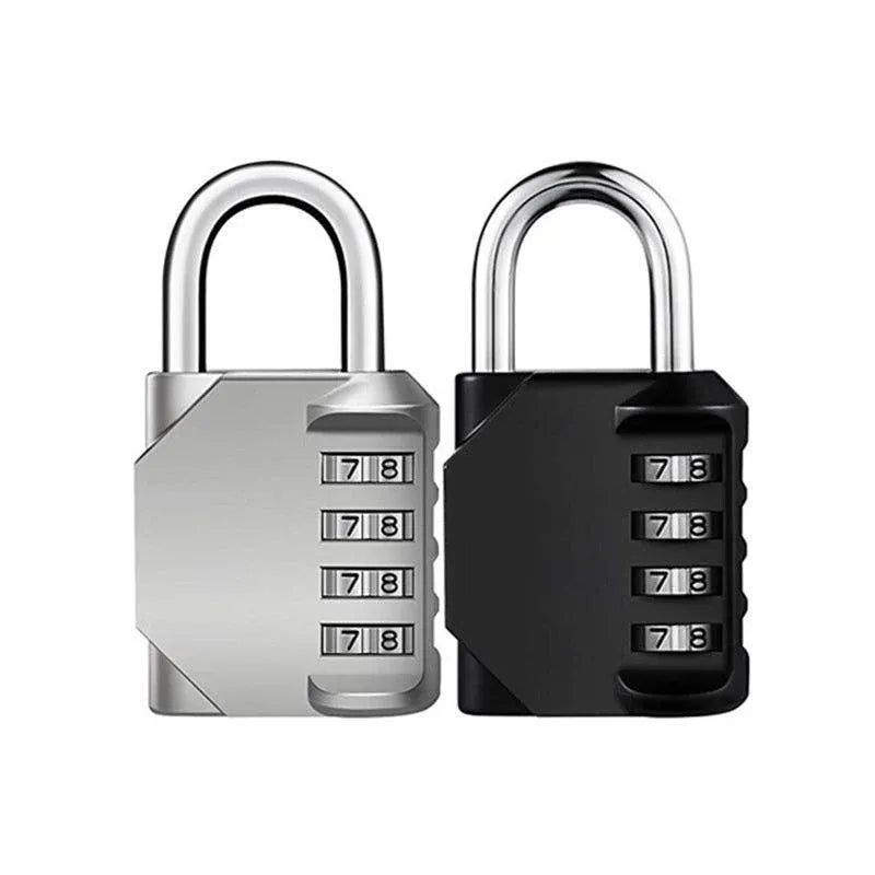 4 Digit Combination Padlock Waterproof Outdoor Number Lock for Gate Locker Toolbox - Black