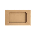 100PCS Windowed Postcard Mailing Box Cardboard Envelope for Packaging Craft Use - Kraft