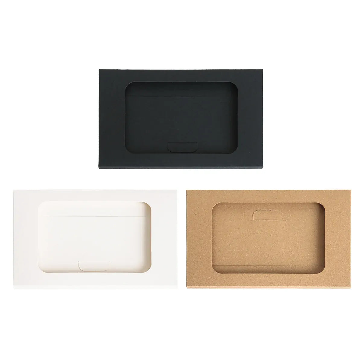100PCS Windowed Postcard Mailing Box Cardboard Envelope for Packaging Craft Use - Kraft — product photo 3