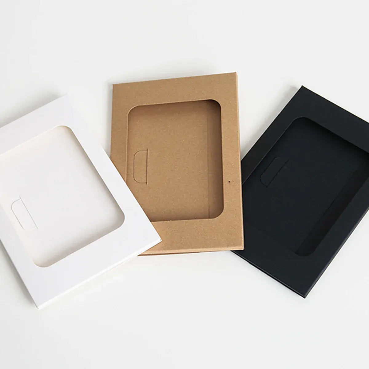 100PCS Windowed Postcard Mailing Box Cardboard Envelope for Packaging Craft Use - Kraft — product photo 11