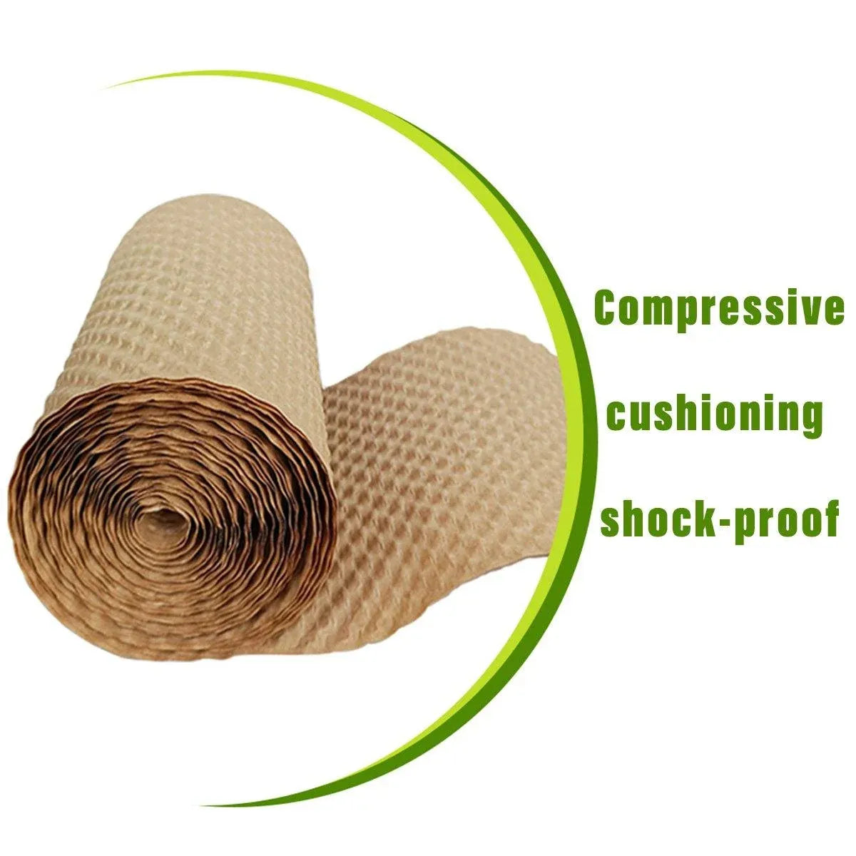 Cowhide Pressure Bubble Paper Roll Shock Absorbing Biodegradable Cushioning Wrap - 28x50m — product photo 14
