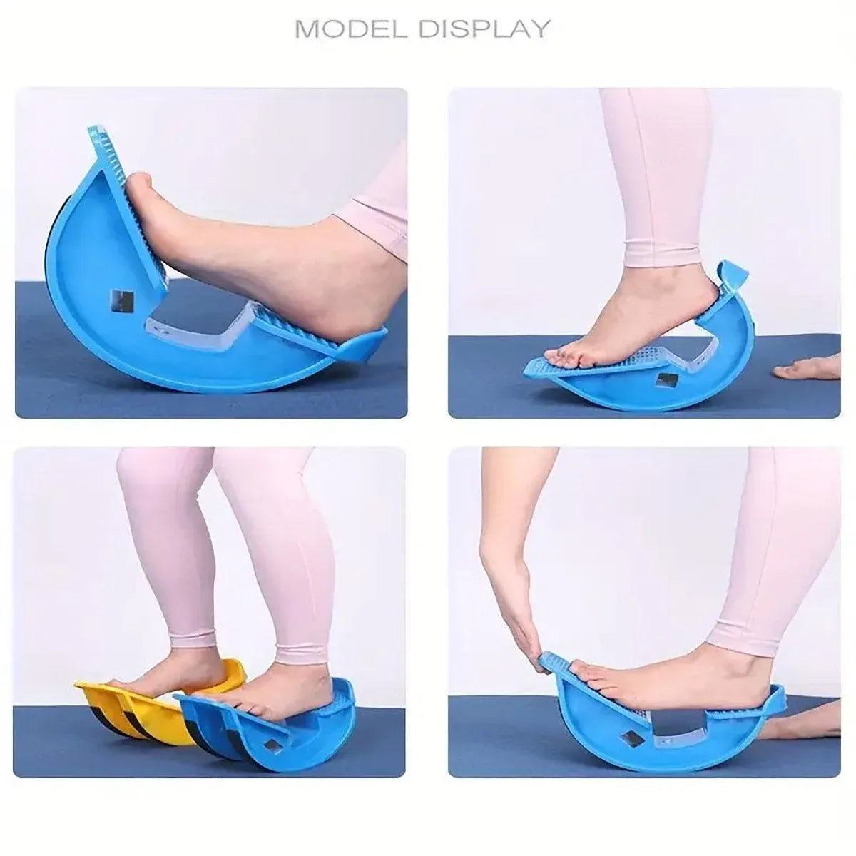2PCS Tendon Plate Calf Stretcher Fitness Oblique Pedal Ankle Achilles Exercise - Pink
