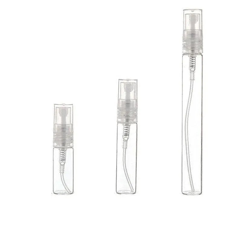 10Pcs Glass Perfume Bottles - 3/5/10ml with Atomizer Pump Spray - 10ML 10PCS