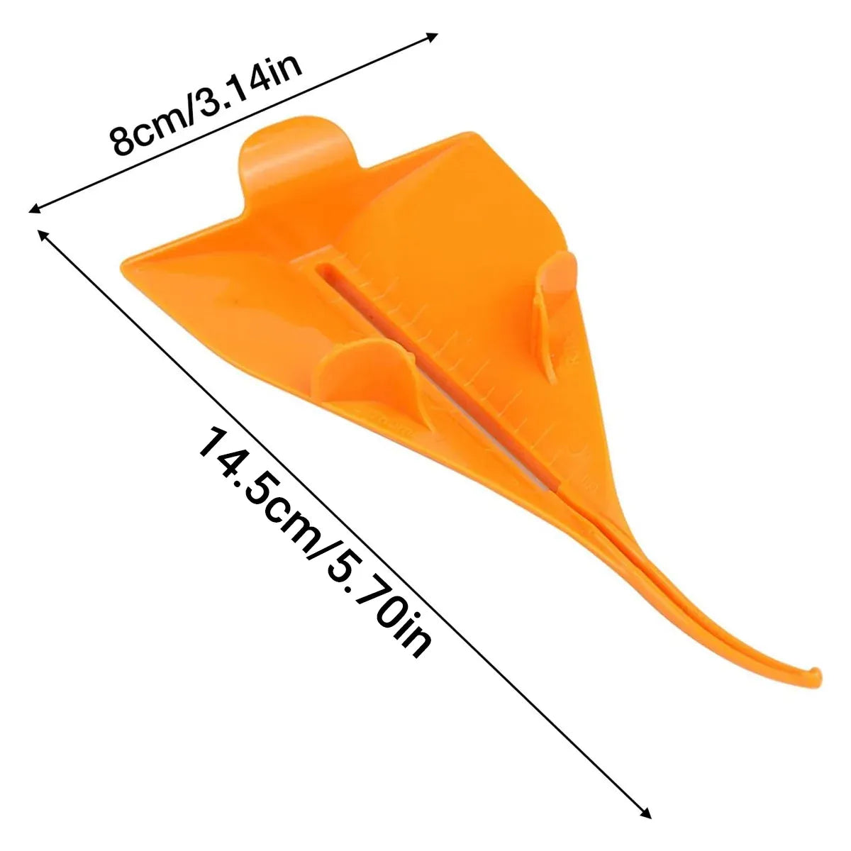 Topical Pet Treatment Applicator & Fur-Parting Tool - Orange, 14.5 cm