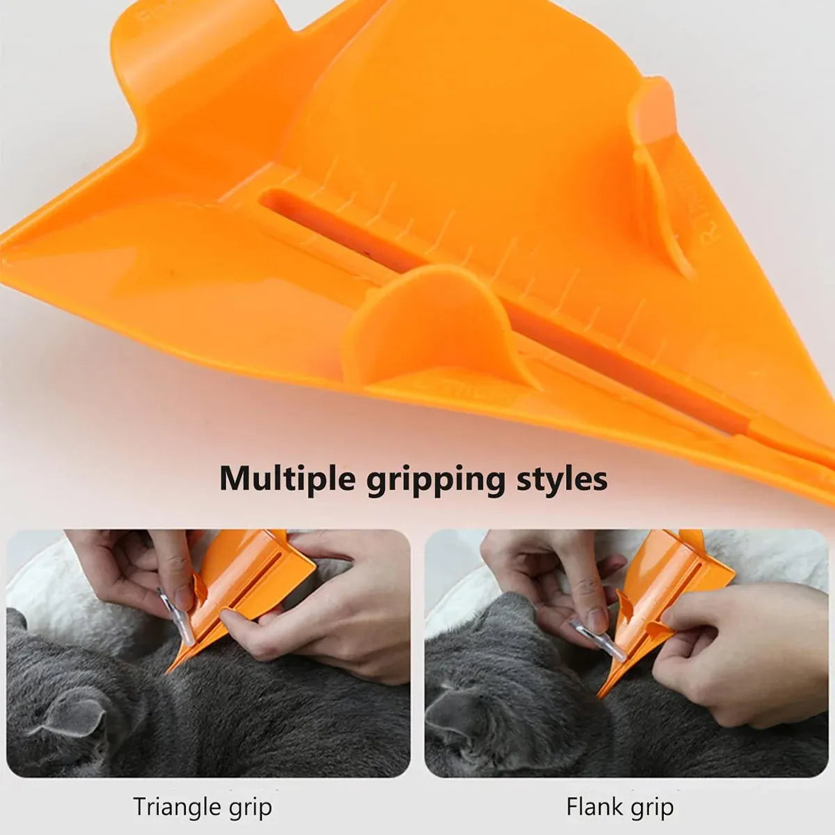 Topical Pet Treatment Applicator & Fur-Parting Tool - Orange, 14.5 cm