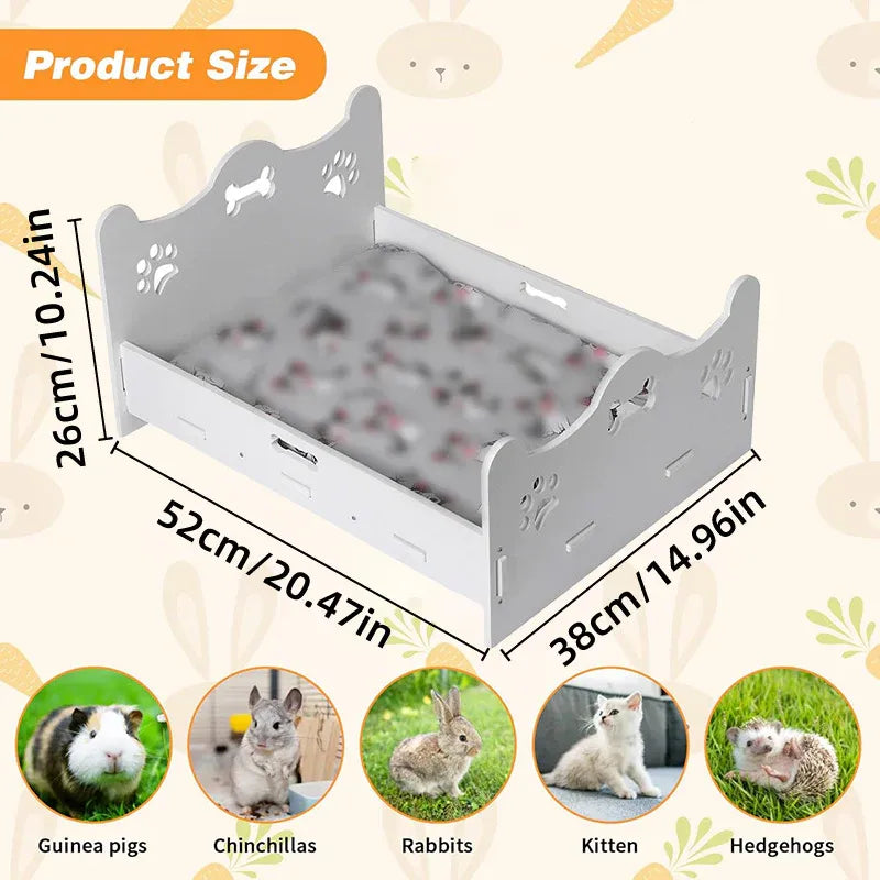 White Wooden Cat & Dog Bed - product photo 3 of 13