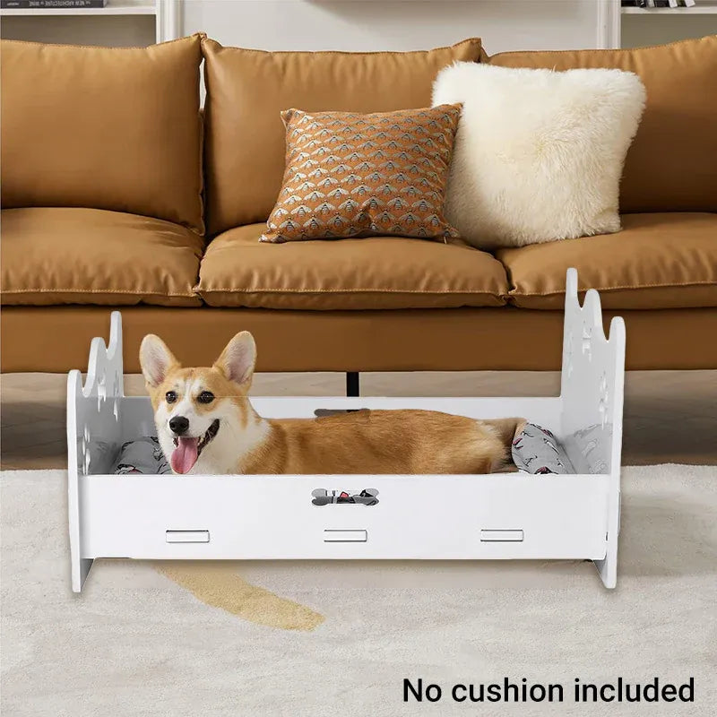 White Wooden Cat & Dog Bed - product photo 5 of 13