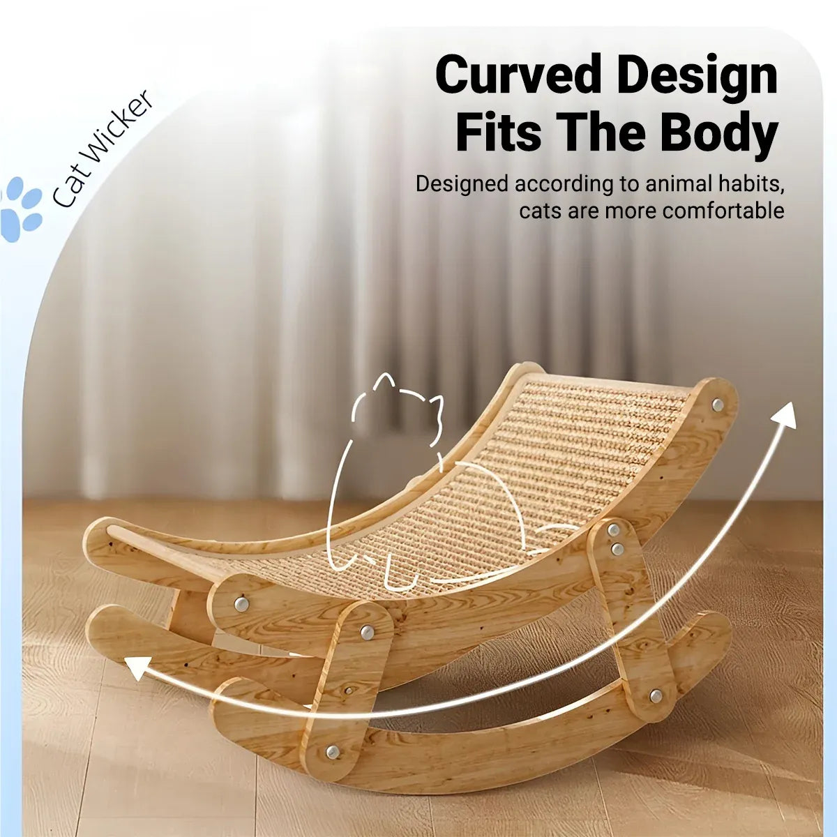 Cardboard Cat Scratcher Lounge Chair - product photo 4 of 13