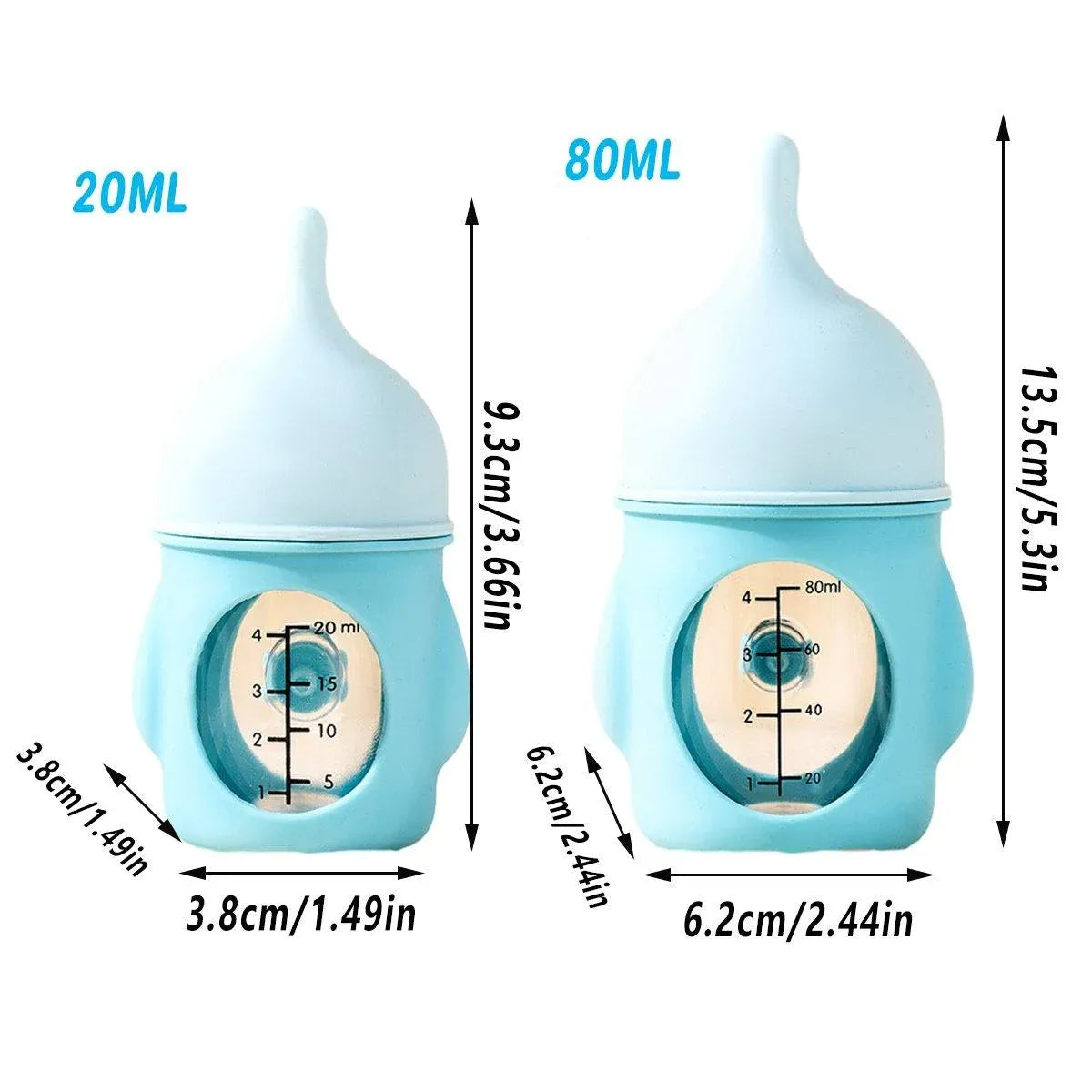Silicone Puppy & Kitten Milk Feeding Bottle - 20 ml, Blue