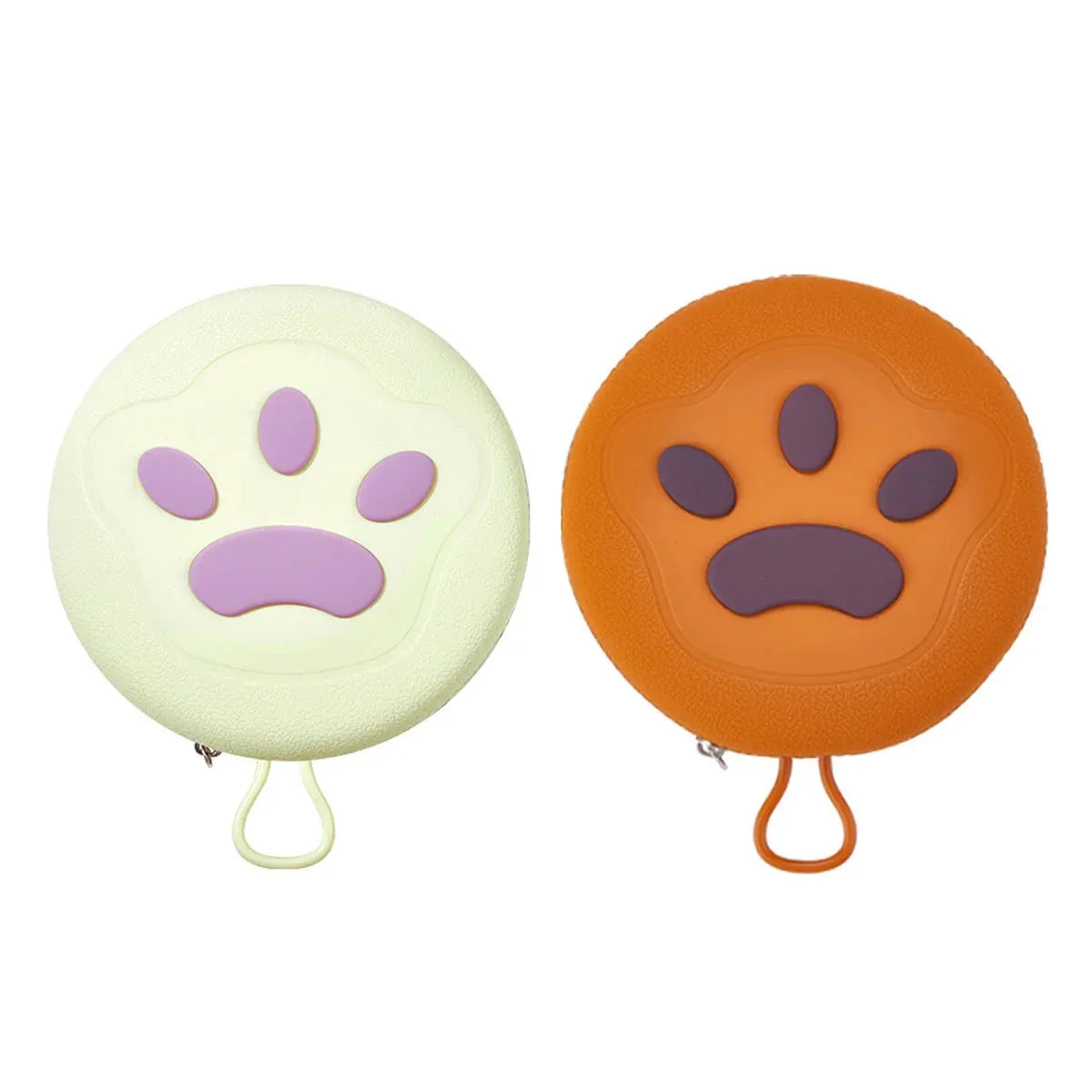 Collapsible Double Pet Feeding Bowl - Beige, 33 cm