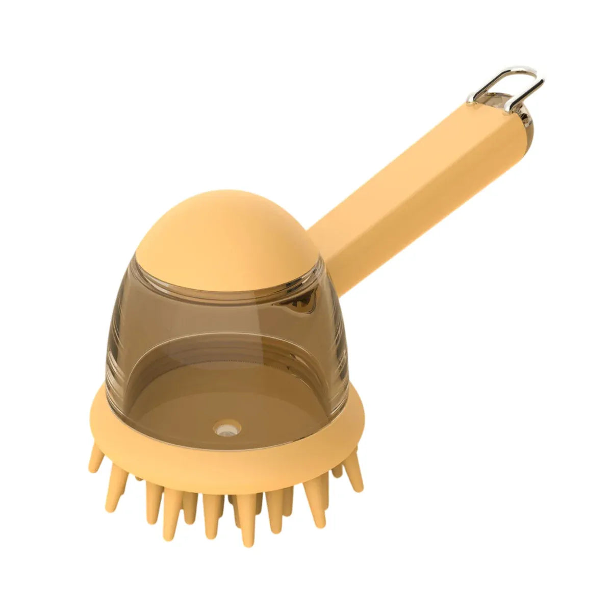 Shampoo-Dispensing Pet Bath & Grooming Brush - Yellow