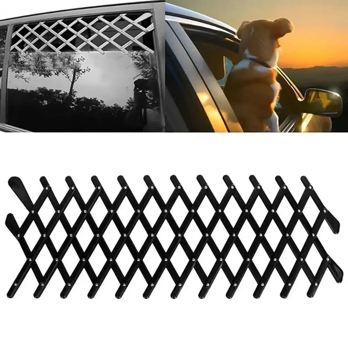 Ventilating Pet Car Window Barrier Panels - Large, 24 × 17.5 cm, 2-Pack