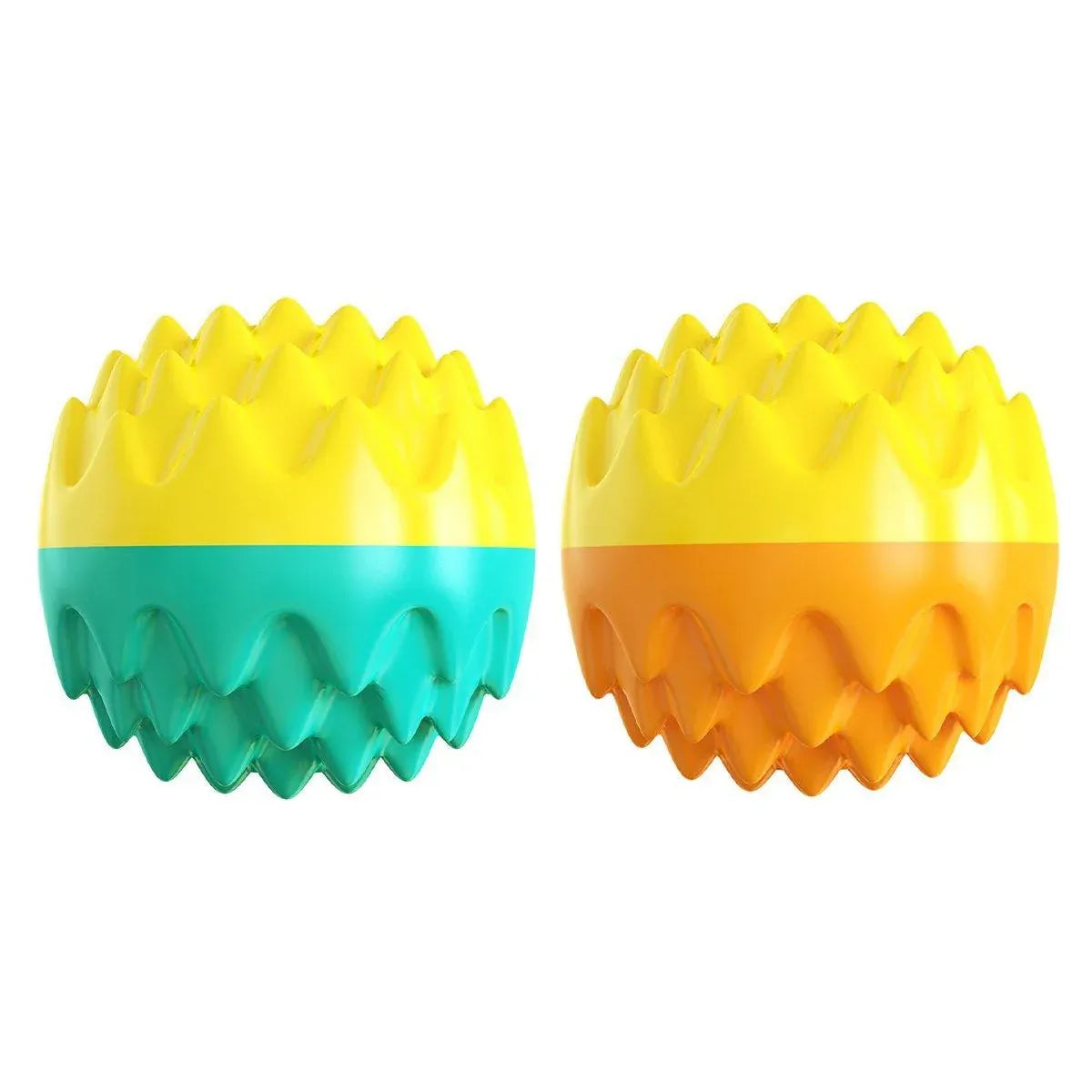 Sound-Making Rubber Dog Play Ball - Blue, 6.2 cm