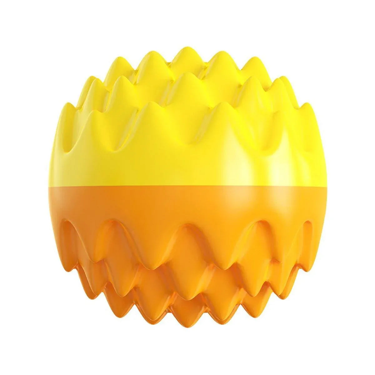 Sound-Making Rubber Dog Play Ball - Yellow, 6.2 cm