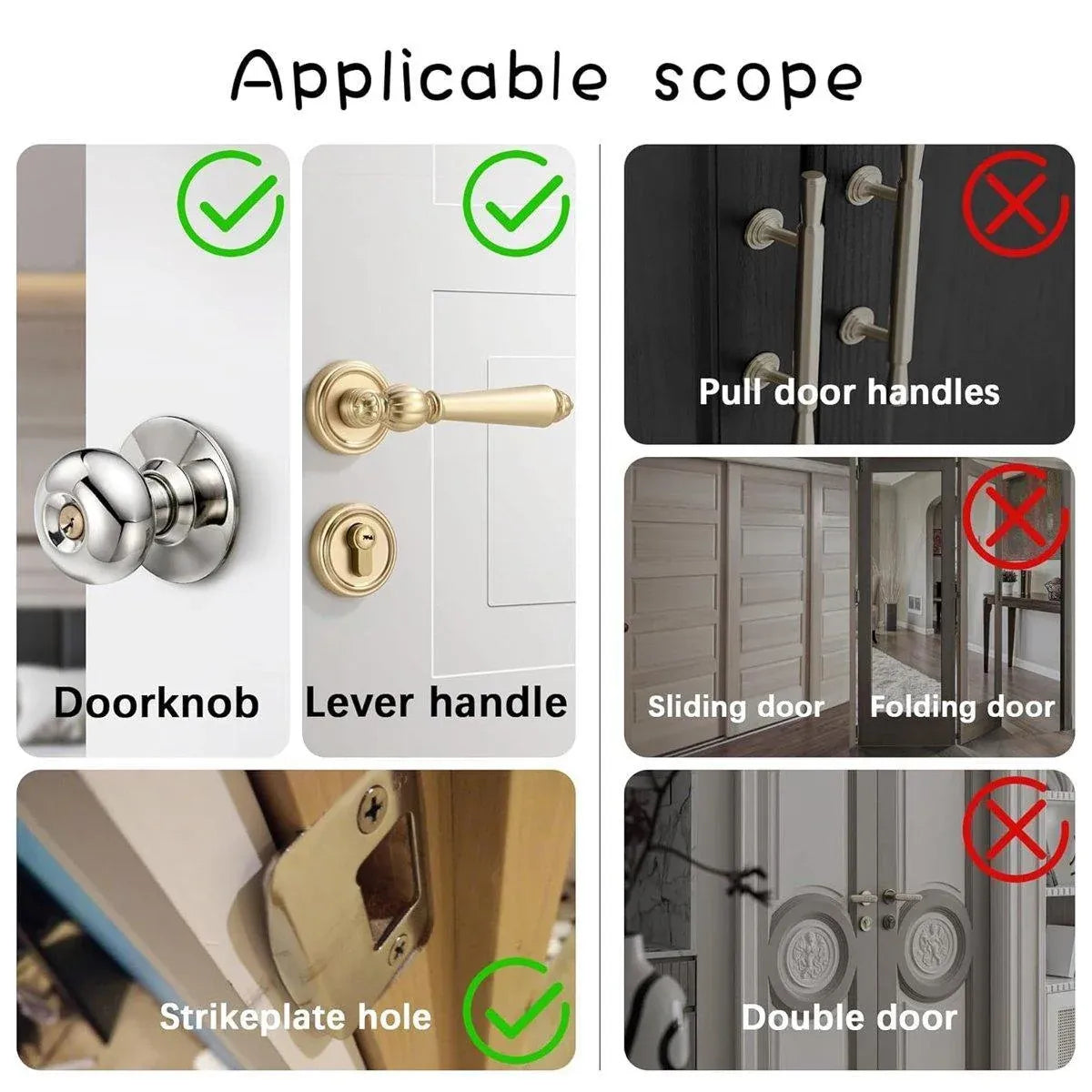Adjustable Cat Door Gap Strap – Black, 2-Piece Set