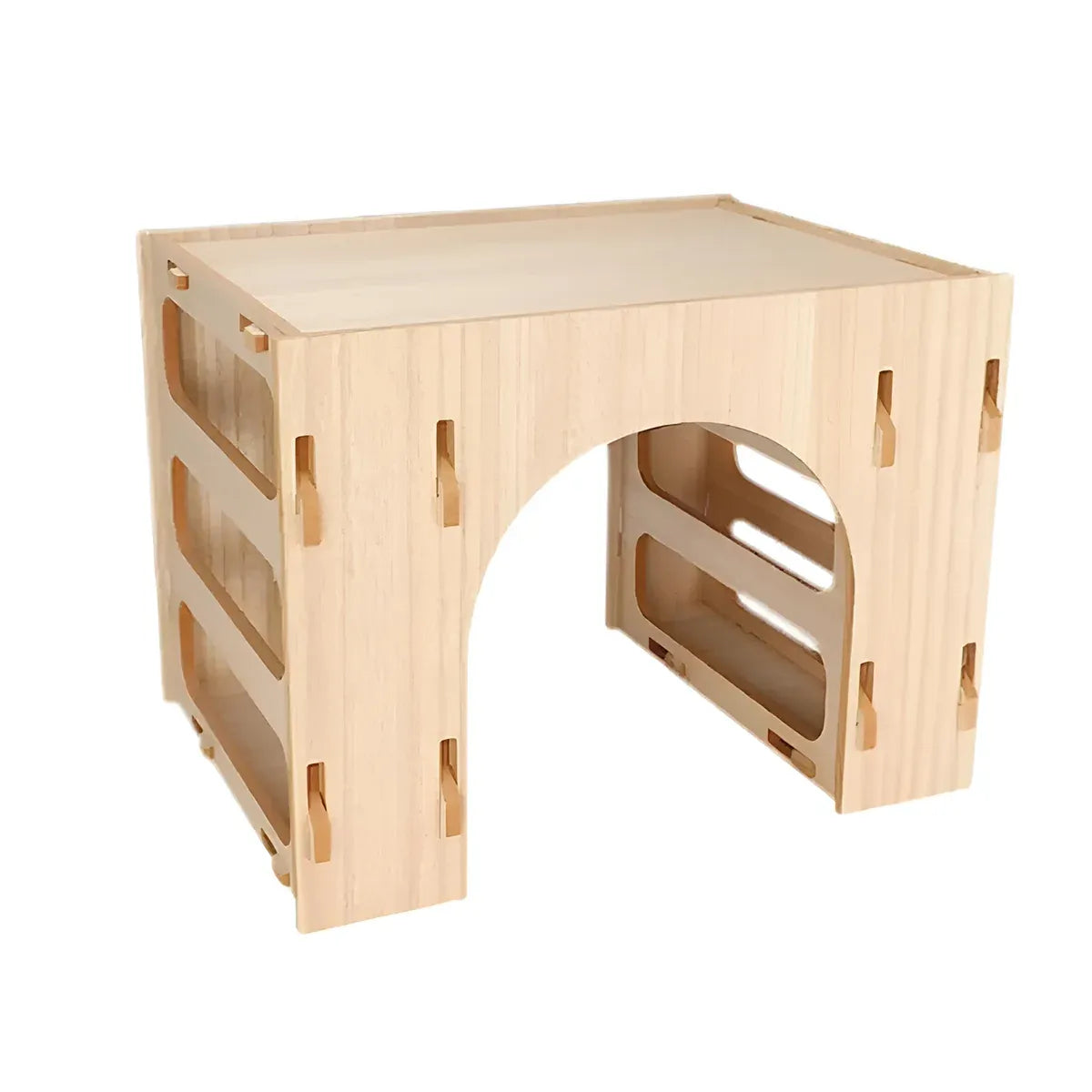 Three-in-One Small Pet Wooden Hay Feeder & Hideaway