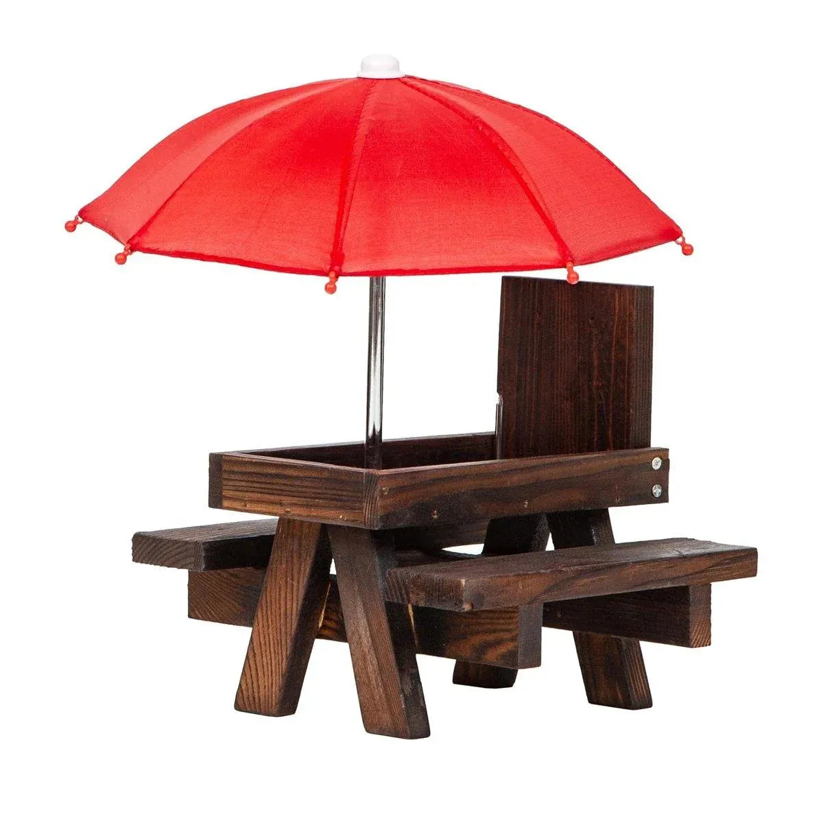 Outdoor Wooden Squirrel Feeding Platform - 18 × 21 cm