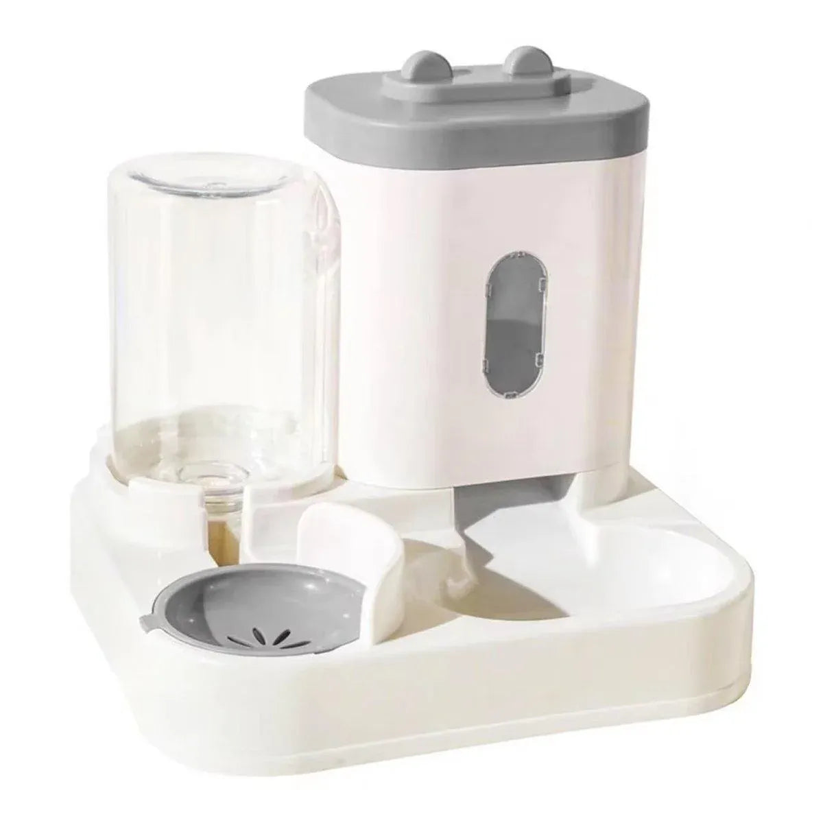 Gravity Pet Food & Water Feeder Station - Grey, 2 L + 1 L