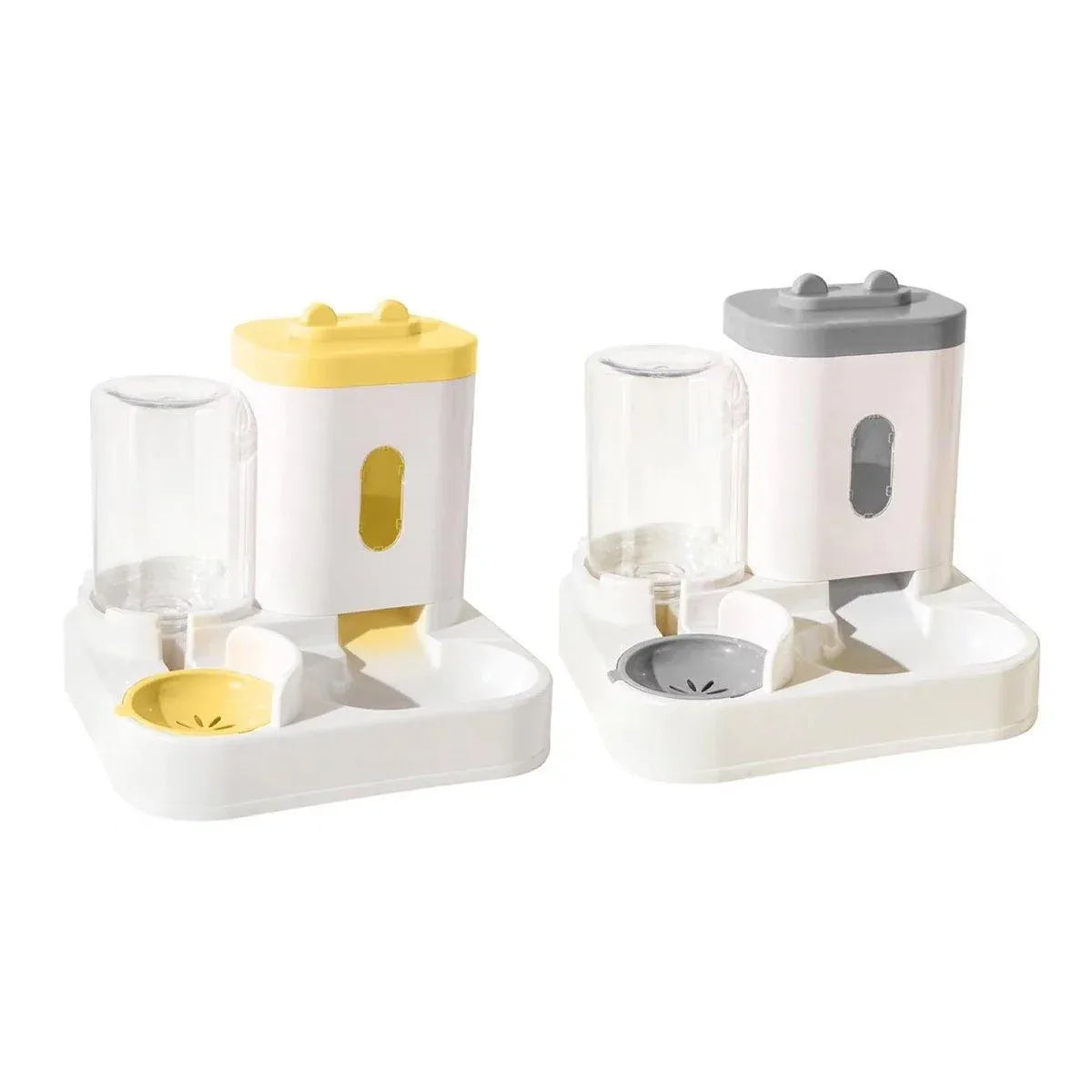 Gravity Pet Food & Water Feeder Station - Grey, 2 L + 1 L