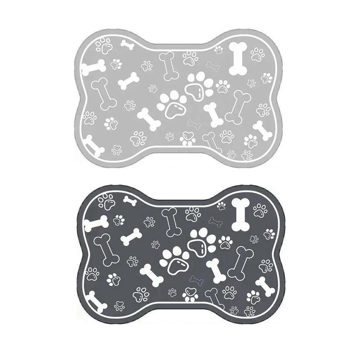 Absorbent Non-Slip Pet Feeding Mat - Black, 60 × 90 cm