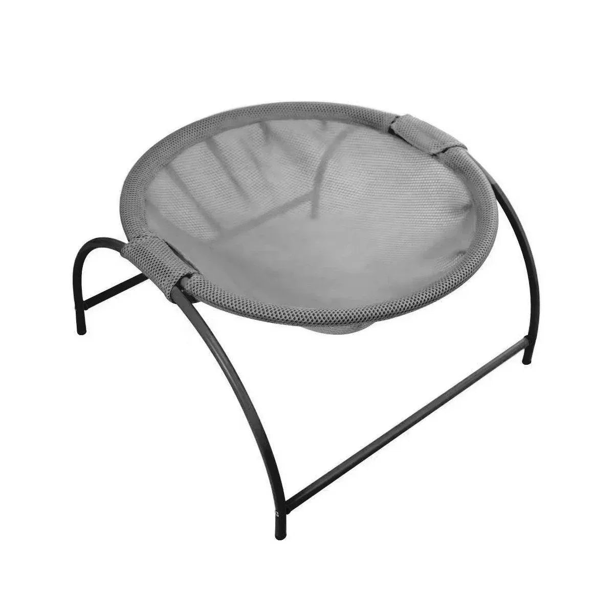 Elevated Mesh Cat Resting Cot with Metal Frame - Grey, 45 × 42 cm