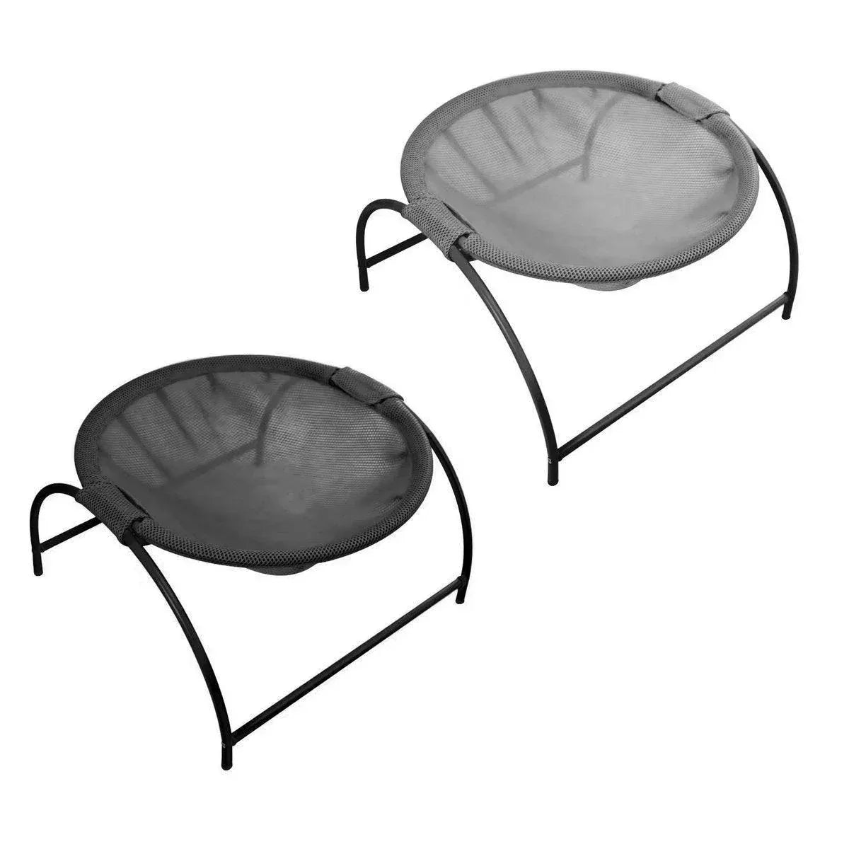 Elevated Mesh Cat Resting Cot with Metal Frame - Grey, 45 × 42 cm