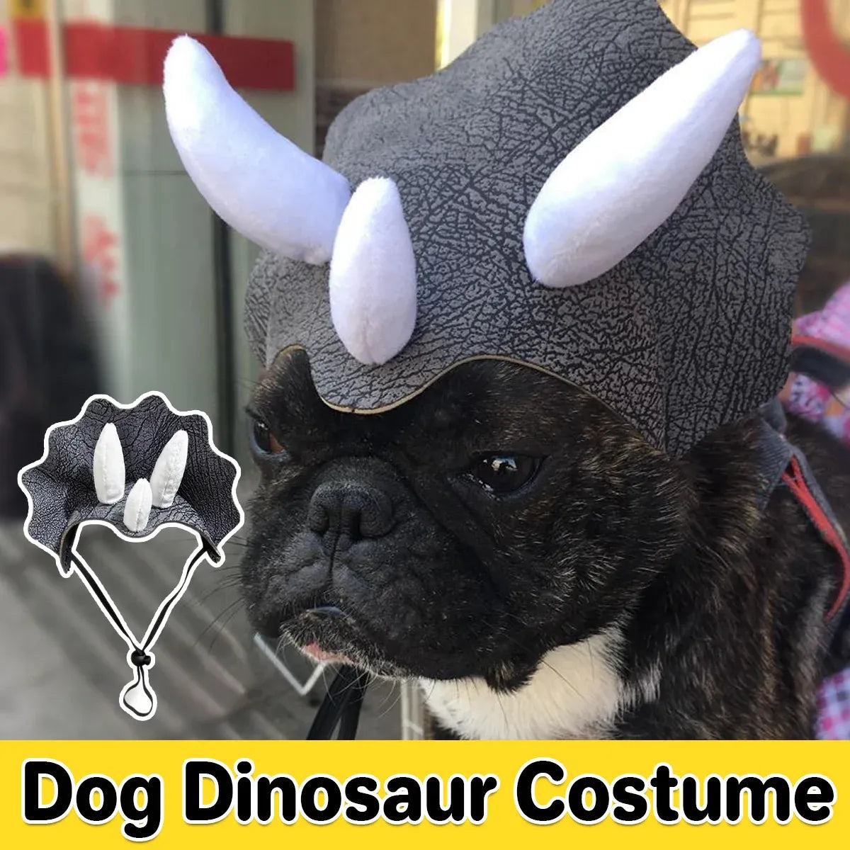 Triceratops Dinosaur Pet Costume Hat – supplier product photograph 1 of 13