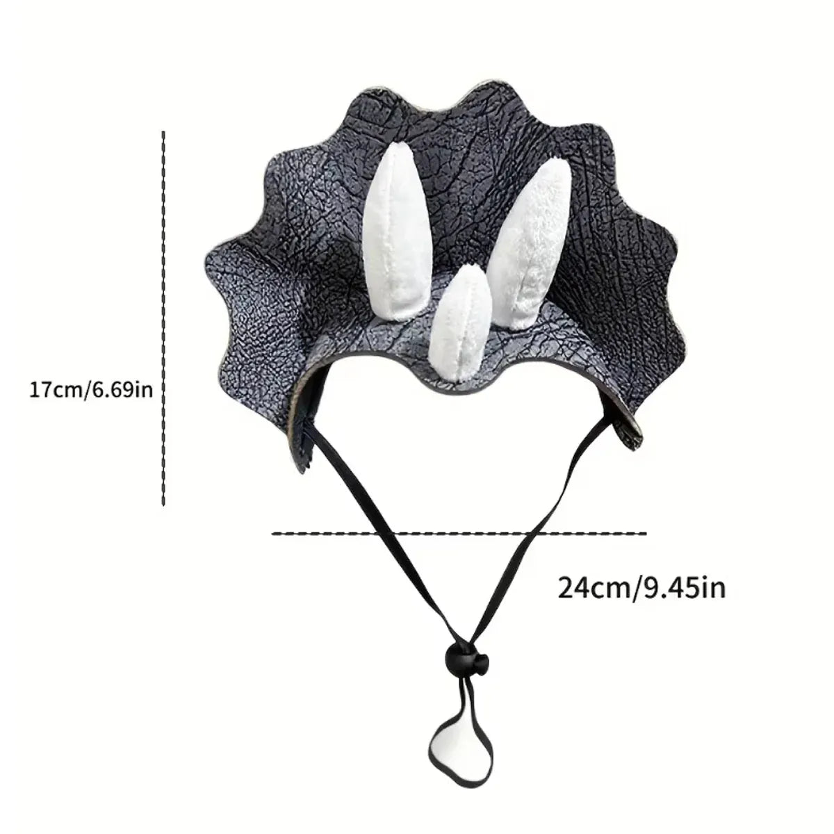 Triceratops Dinosaur Pet Costume Hat – supplier product photograph 3 of 13
