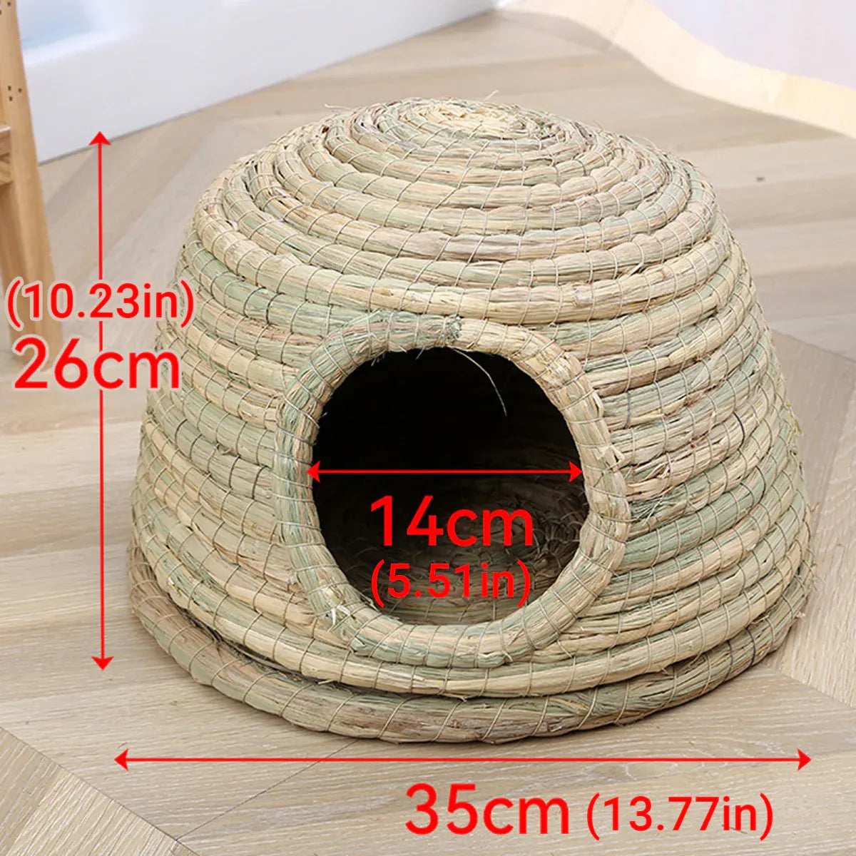 Natural Straw Rabbit & Hamster Nest Hideout