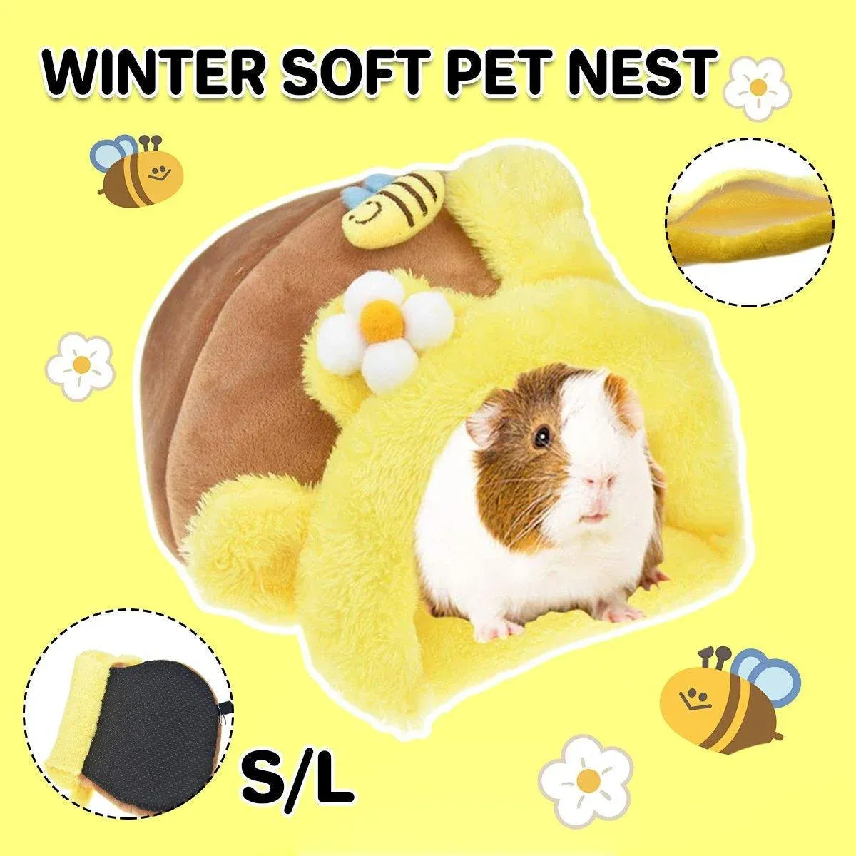 Padded Honeypot-Style Small Pet Nest Bed – Small, 23 × 24 × 17 cm