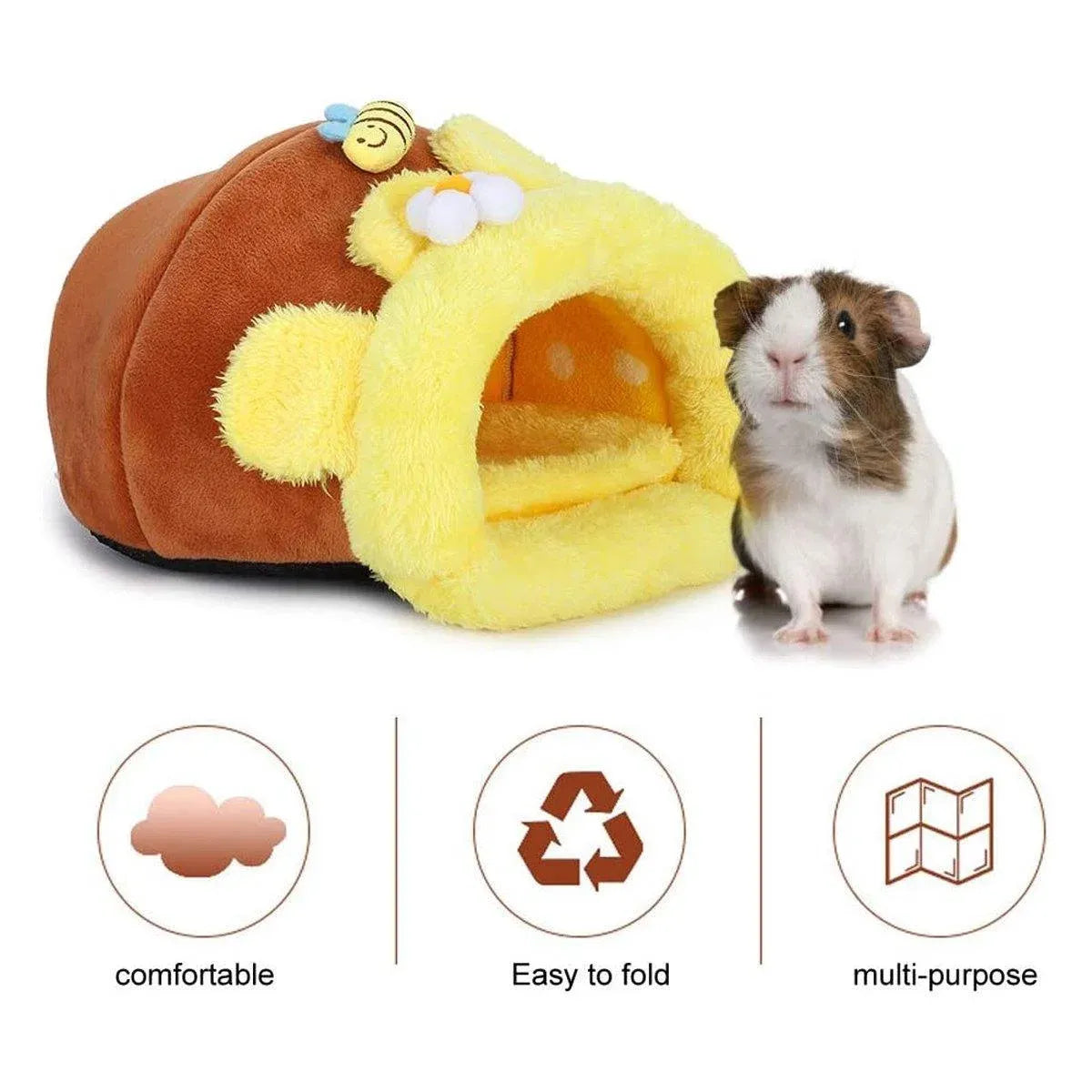 Padded Honeypot-Style Small Pet Nest Bed – Small, 23 × 24 × 17 cm