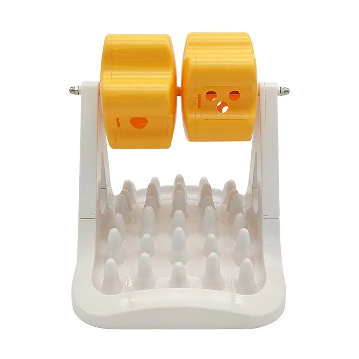 Dual-Roller Dog Treat Dispensing Activity Toy - Orange, 31.5 cm