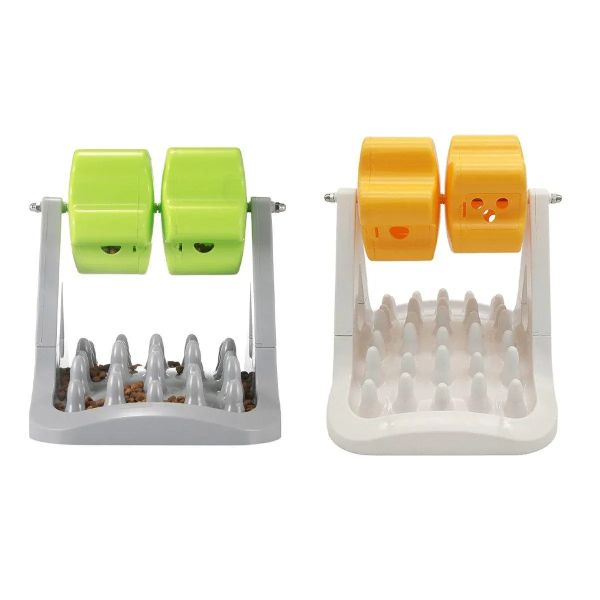 Dual-Roller Dog Treat Dispensing Activity Toy - Orange, 31.5 cm