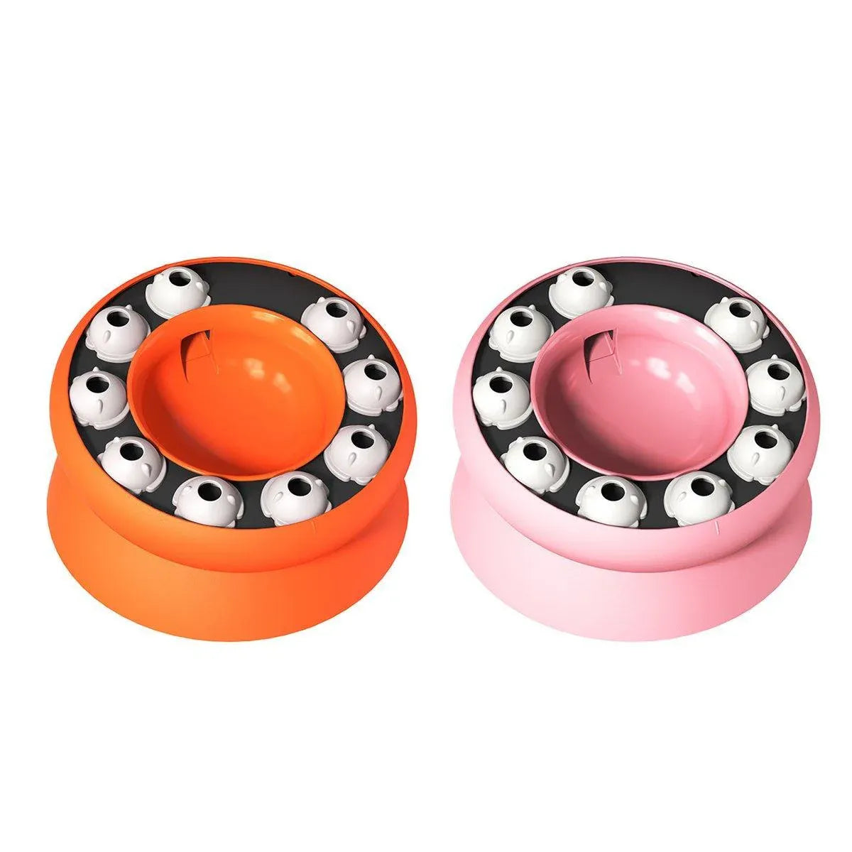 15° Tilted Rotating Puzzle Pet Slow Feeder – Pink, 21 × 12.1 cm