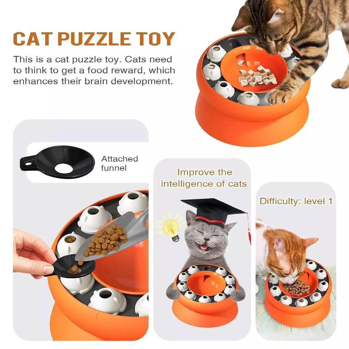15° Tilted Rotating Puzzle Pet Slow Feeder – Pink, 21 × 12.1 cm