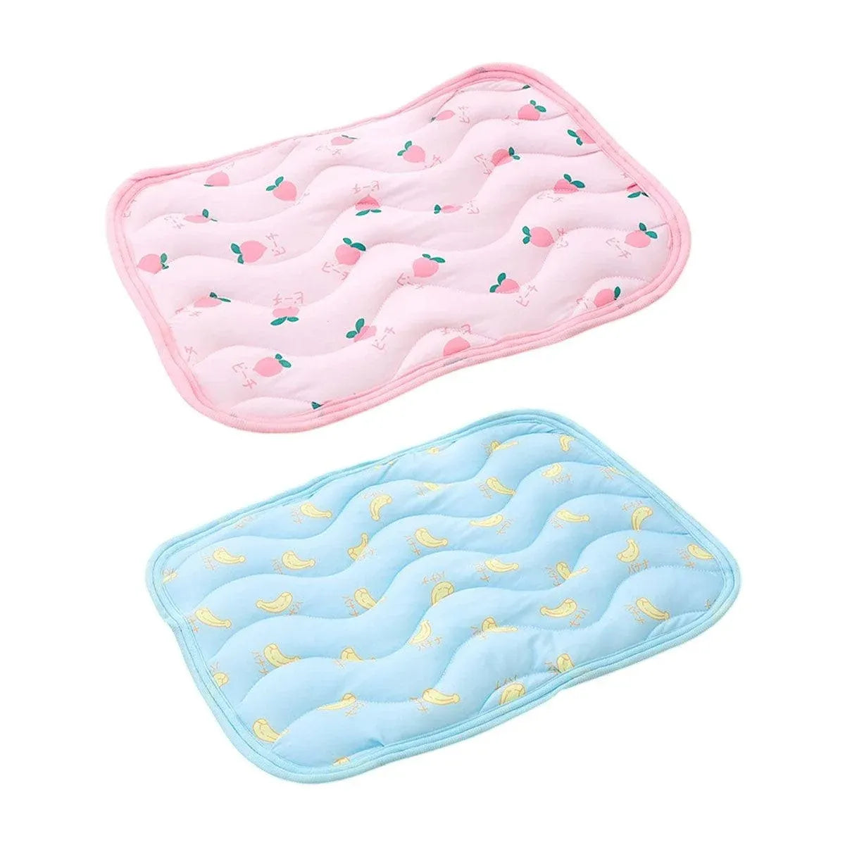 Cooling-Feel Fabric Pet Resting Mat - Blue, S, 50 × 40 cm