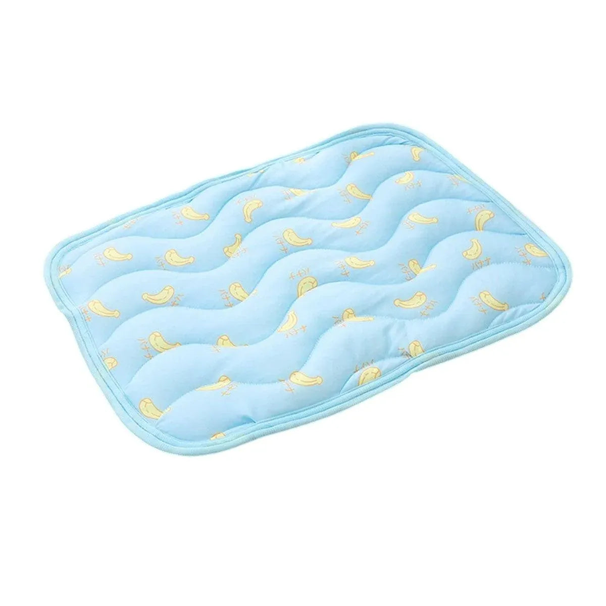 Cooling-Feel Fabric Pet Resting Mat - Blue, XL, 100 × 70 cm