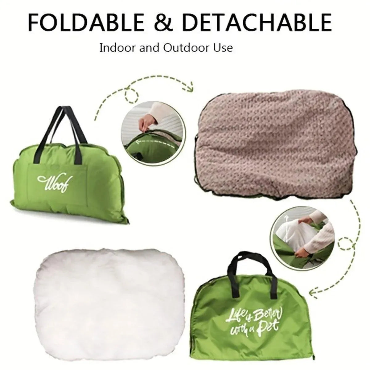 Foldable Water-Resistant Pet Travel Mat - Yellow