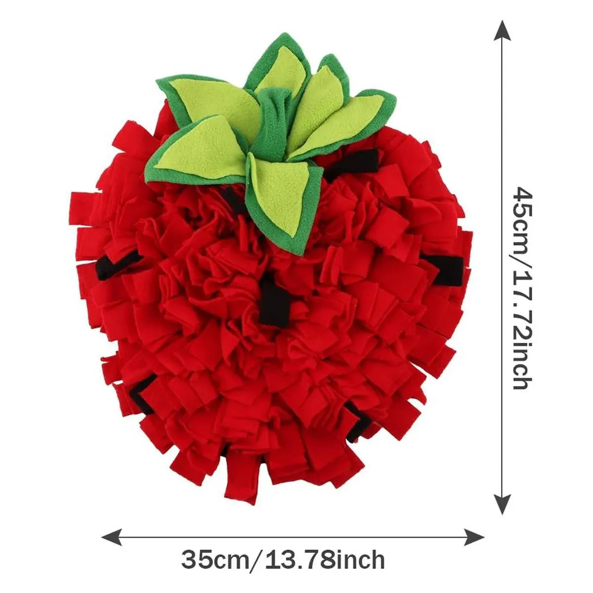 Strawberry-Shaped Pet Snuffle & Treat-Search Mat - 45 × 35 cm