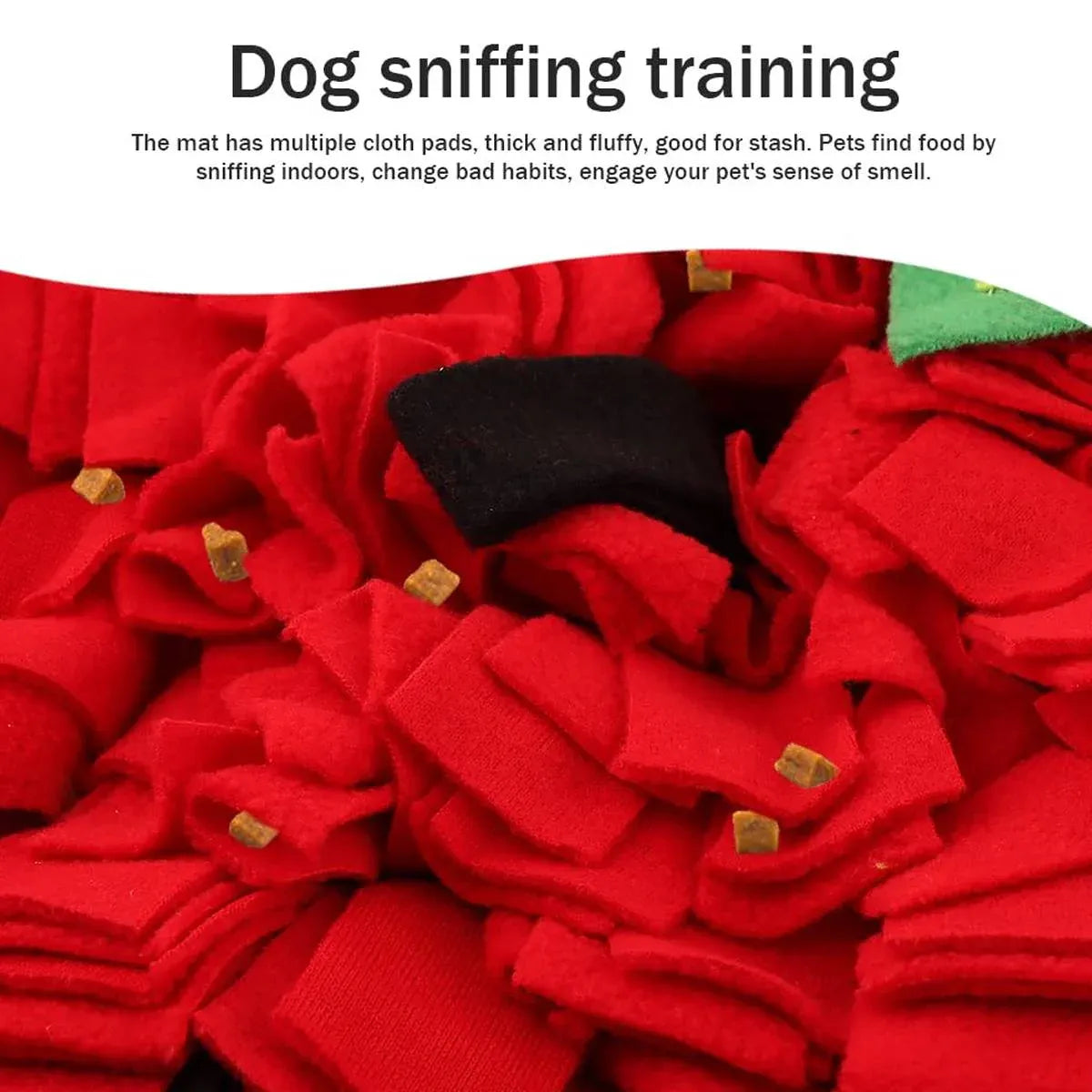 Strawberry-Shaped Pet Snuffle & Treat-Search Mat - 45 × 35 cm