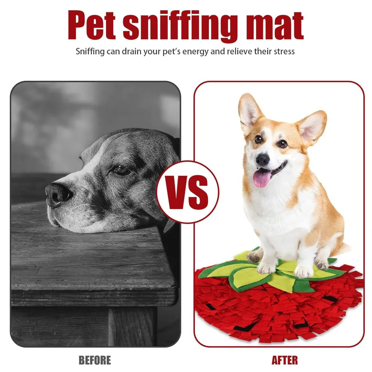 Strawberry-Shaped Pet Snuffle & Treat-Search Mat - 45 × 35 cm