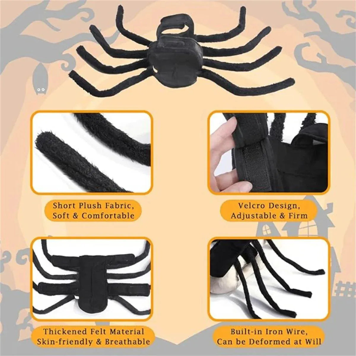 Spider Halloween Pet Costume - L – supplier product photograph 9 of 14