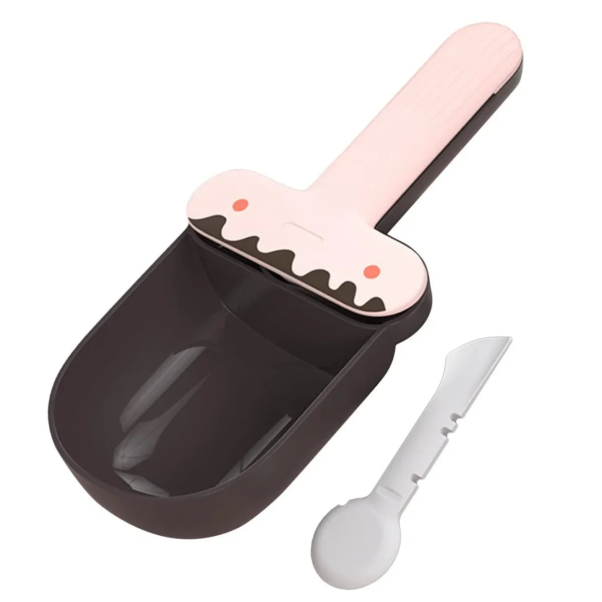 Multi-Purpose Pet Food Scoop, Can Spoon & Bag Clip - Pink