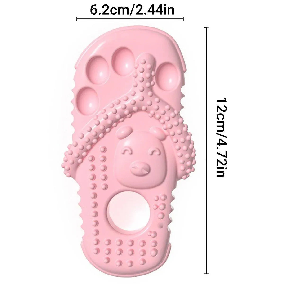 Slipper-Shaped TPR Dog Chew & Play Toy - Green, 12 × 6.2 cm