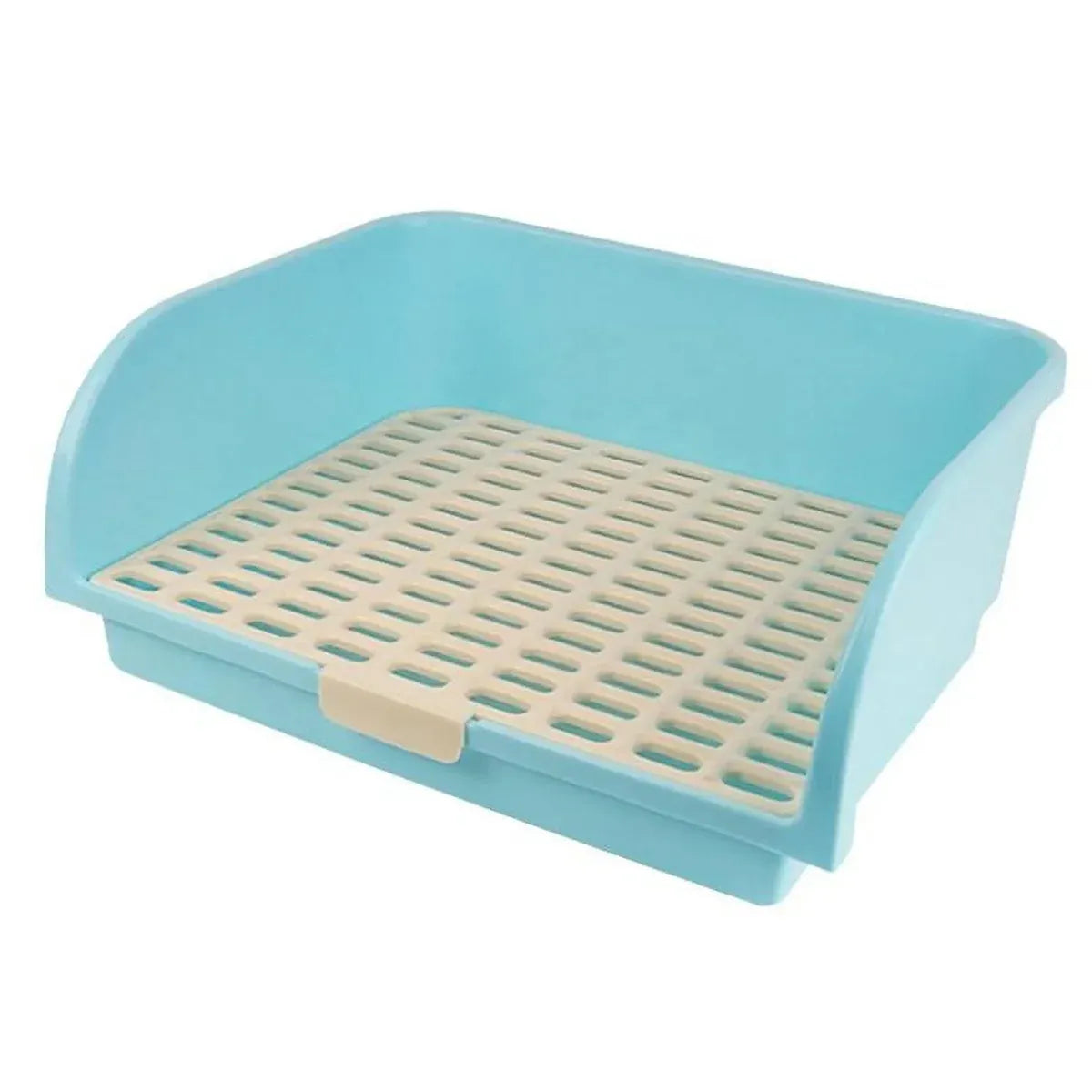 Rabbit & Small Pet Litter Toilet with Removable Mesh - Blue, 43 cm